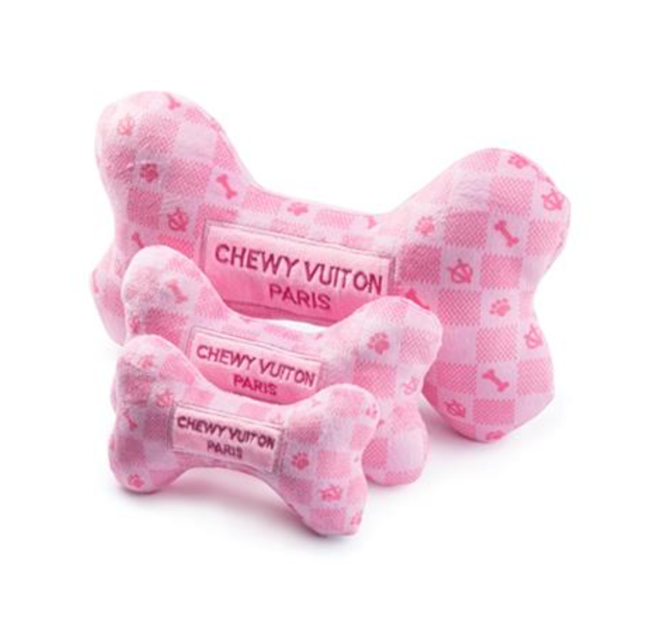 Chewy Vuiton Bone Toy (Pink)