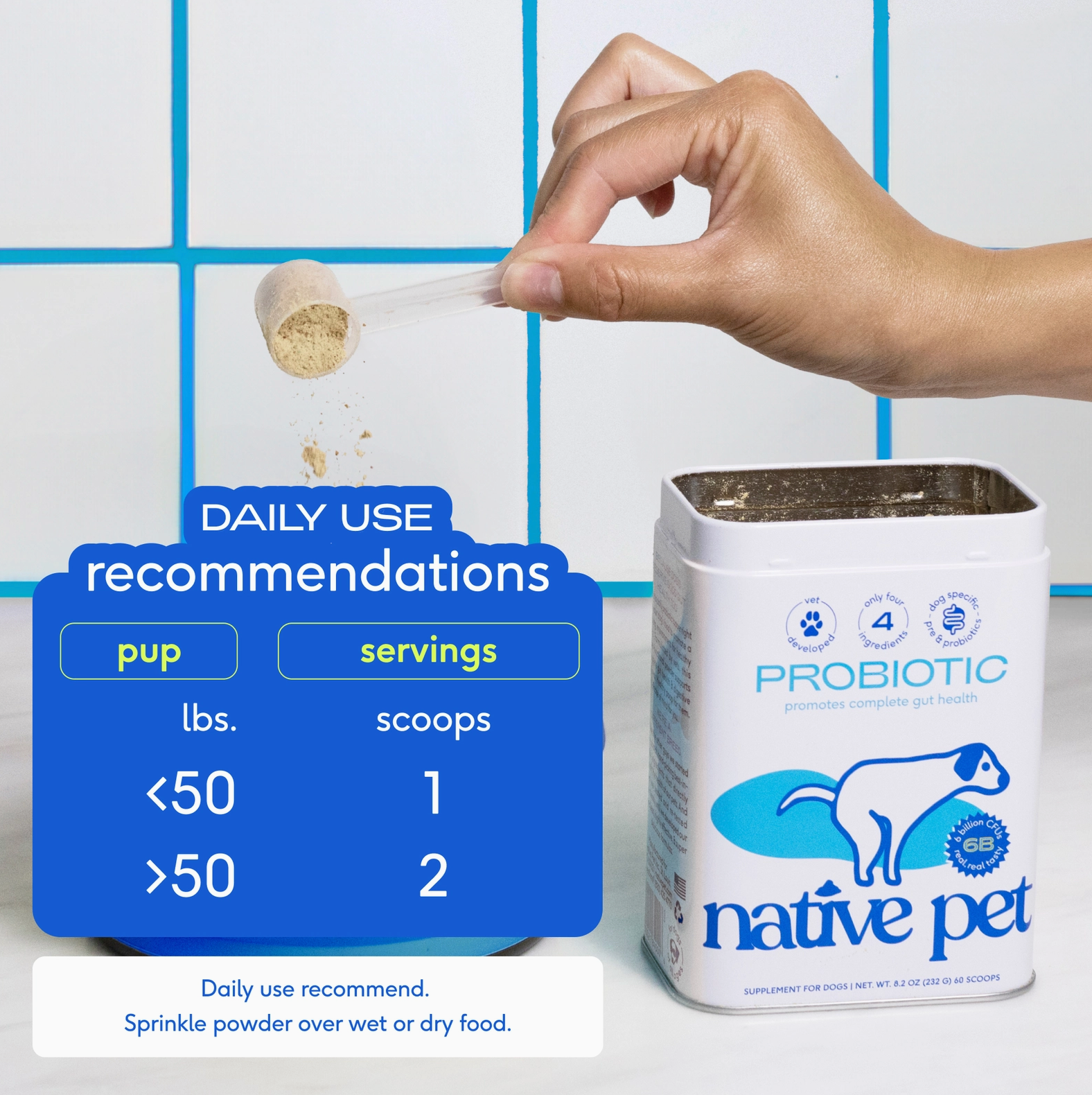 Native Pet - Probiotic & Prebiotic Powder Supplement (4.1oz)