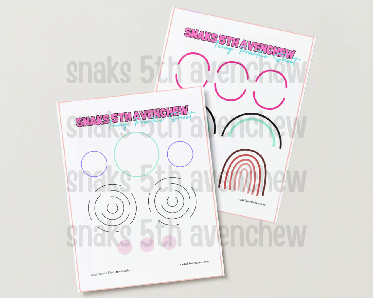 Circles Icing Practice Sheet (Beginner)