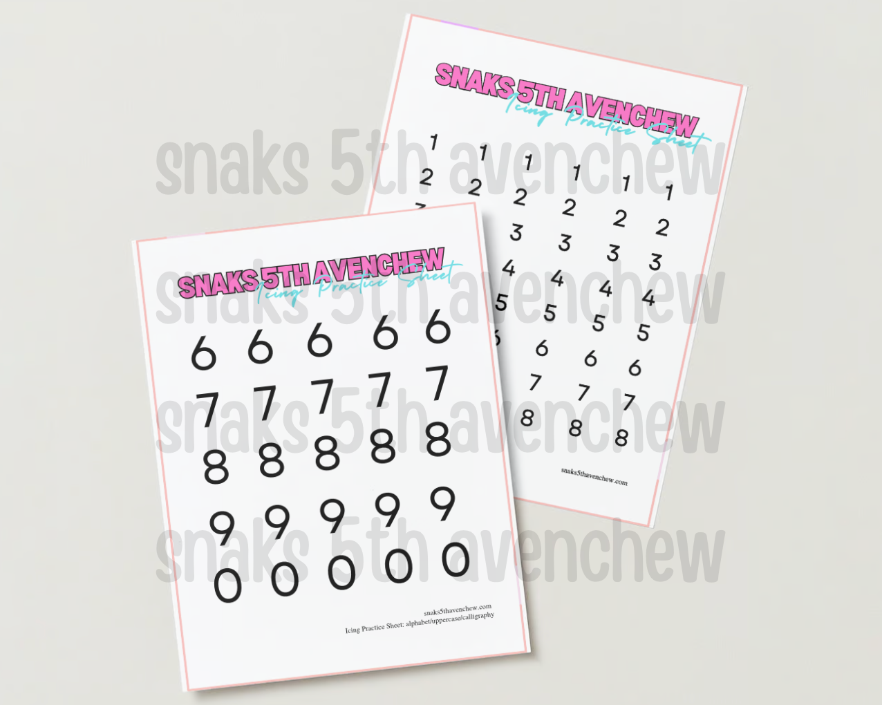 Numbers Icing Practice Sheet (Beginner) (Copy)