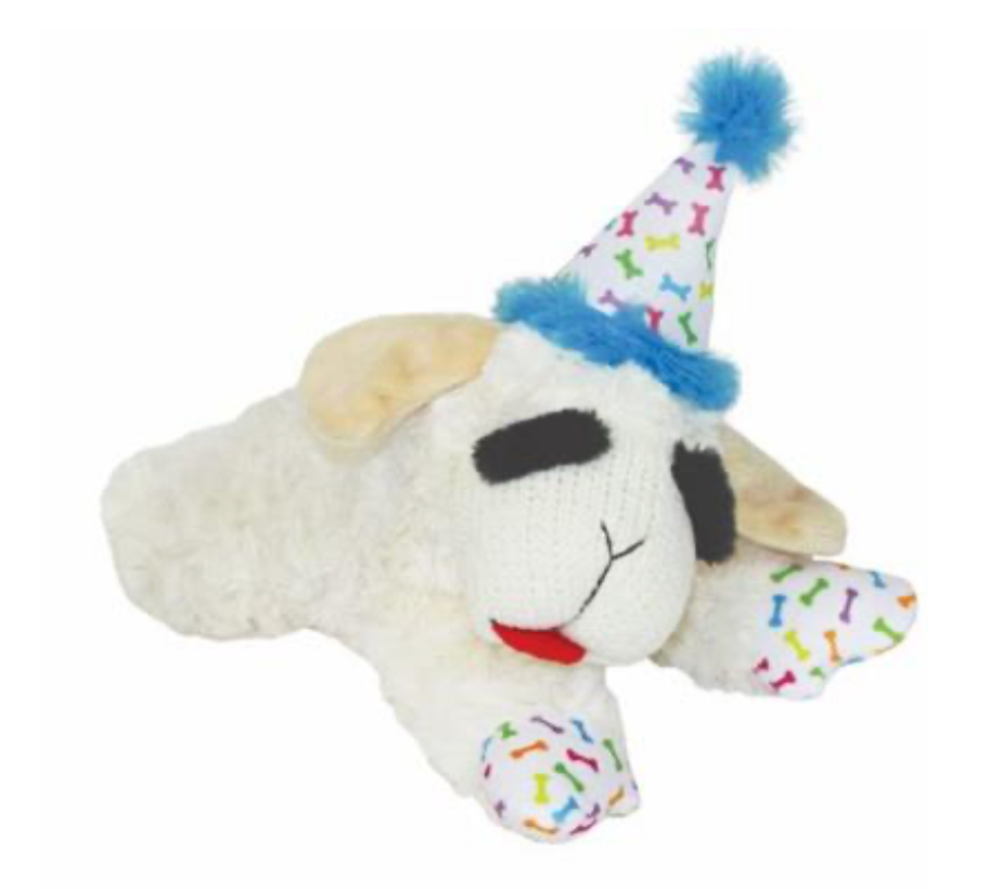 Lamb Chop w/ Birthday Hat Plush Dog Toy Blue 10.5"