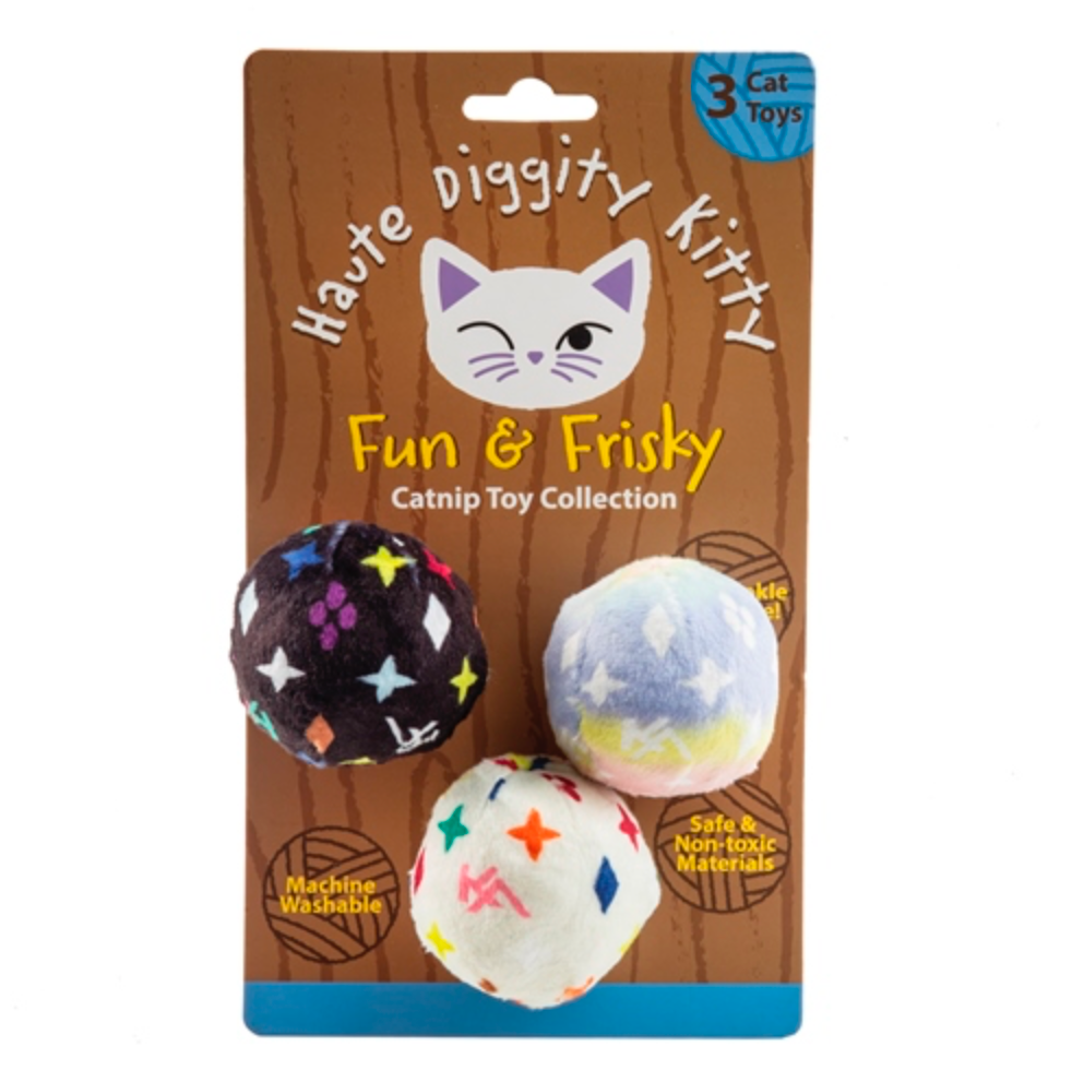 Kitty Vuiton Balls (Monogram) Organic Catnip Toys