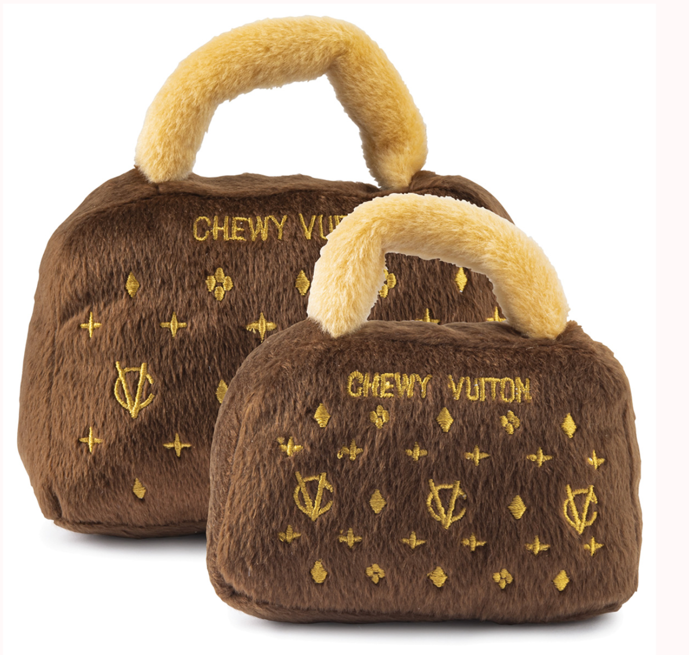 Classic Brown Chewy Vuiton Plush Toy