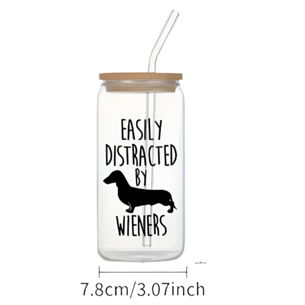 Dachshund Drinking Glass 16oz