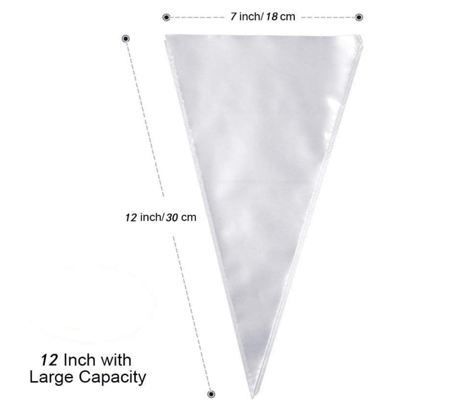 12" Clear Disposable Icing Bags (10 bags)