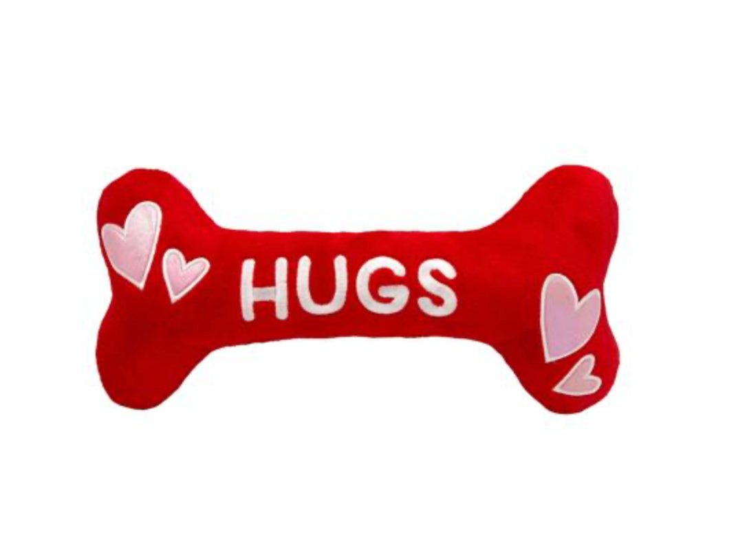 Hugs & Kisses Dog Toy (Double Sided)